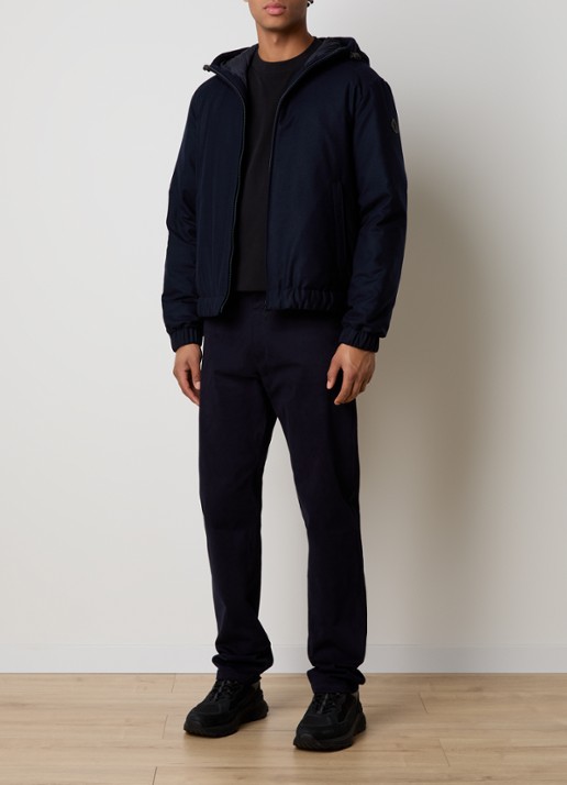 Moncler Torrani bomberjack met capuchon - voorkant 2 donkerblauw