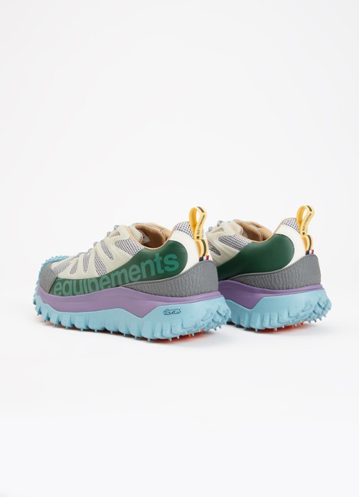 Moncler Trailgrip Amoeba sneaker met leren details - achterkant beige