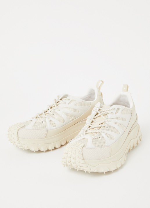 Moncler Trailgrip Amoeba sneaker van leer met mesh details - detail 3 beige