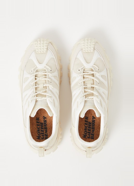 Moncler Trailgrip Amoeba sneaker van leer met mesh details - detail 4 beige