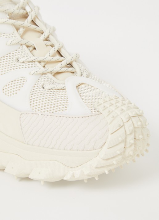 Moncler Trailgrip Amoeba sneaker van leer met mesh details - detail 6 beige
