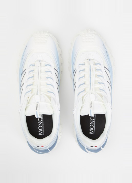 Moncler Trailgrip Gore-Tex sneaker met leren details - detail 3 lichtblauw