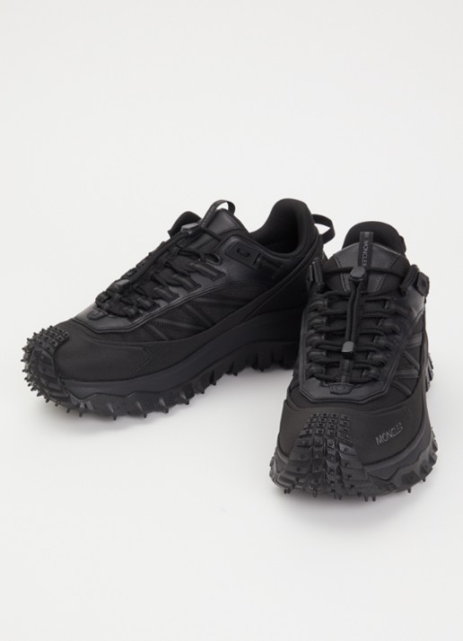 Moncler Trailgrip Gore-Tex sneaker met leren details - detail zwart