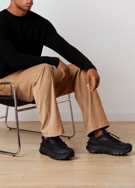 Moncler Trailgrip Gore-Tex sneaker met leren details - voorkant 6 zwart