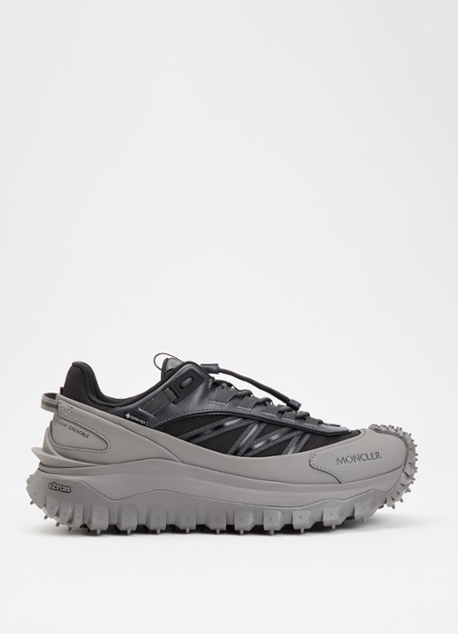 Moncler Trailgrip Gore-Tex sneaker met leren details - voorkant 6 donkergrijs
