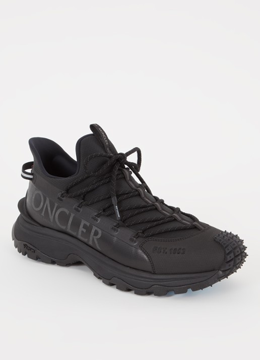Moncler Trailgrip Lite 2 sneaker met logo - voorkant 6 zwart