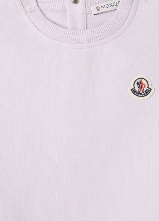 Moncler Trui-jurk met logo - detail 3 lila