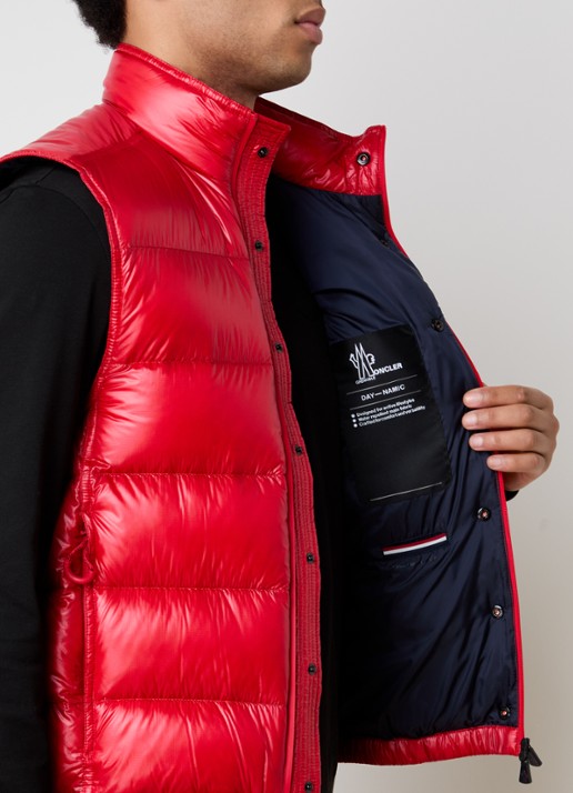 Moncler Uychi gewatteerd bomberjack met donsvulling - detail 4 rood