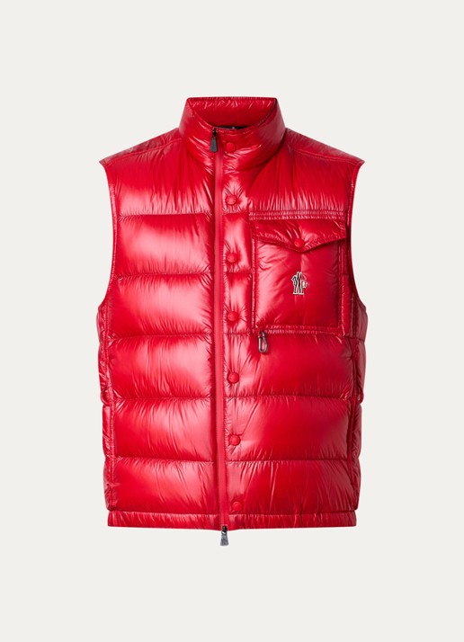 Moncler Uychi gewatteerd bomberjack met donsvulling - voorkant rood
