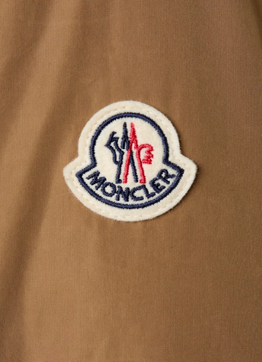 Moncler Vennes reversible baseball jack met donsvulling en logo - detail 3 cognac