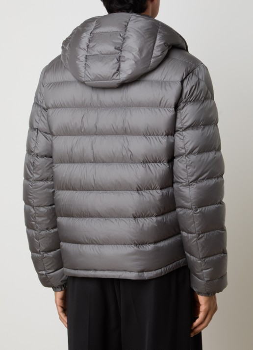 Moncler Verith pufferjack met donsvulling en afneembare capuchon - achterkant grijs