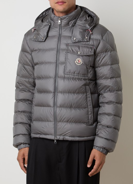 Moncler Verith pufferjack met donsvulling en afneembare capuchon - detail 2 grijs