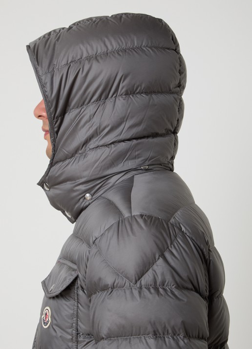 Moncler Verith pufferjack met donsvulling en afneembare capuchon - detail 3 grijs