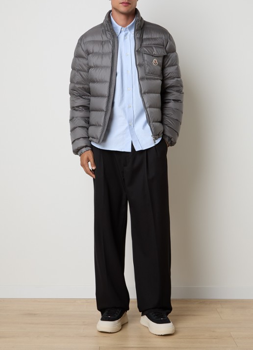 Moncler Verith pufferjack met donsvulling en afneembare capuchon - voorkant 6 grijs