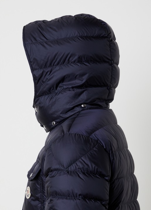 Moncler Verith pufferjack met donsvulling en afneembare capuchon - detail 3 donkerblauw
