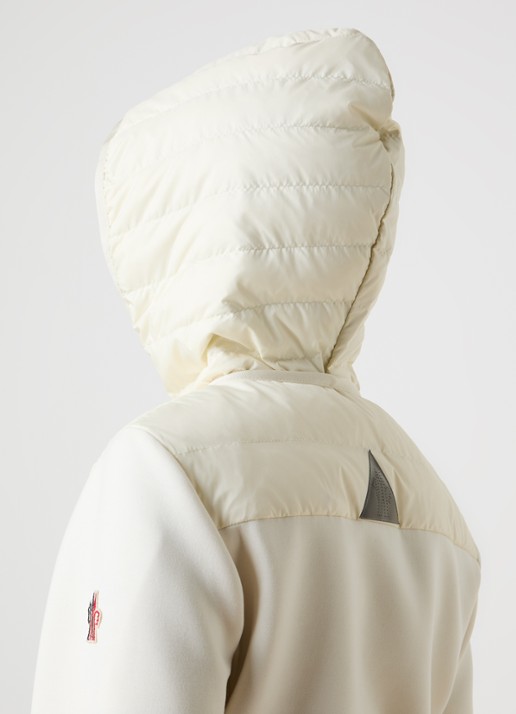 Moncler Vest met gewatteerd voorpand en ritszakken - detail 4 gebroken wit