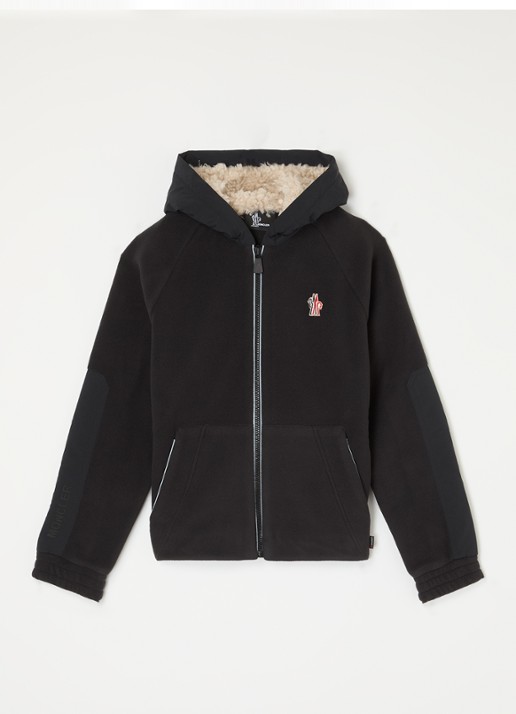 Moncler Vest van fleece met capuchon