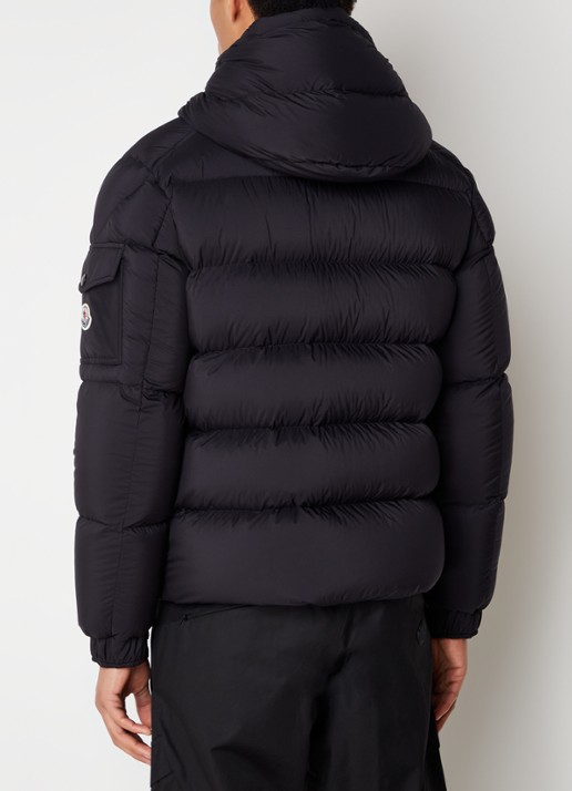Moncler Vezere puffer jack met donsvulling en afneembare capuchon - achterkant 3 zwart