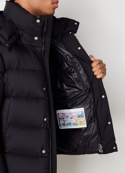 Moncler Vezere puffer jack met donsvulling en afneembare capuchon - detail 6 zwart