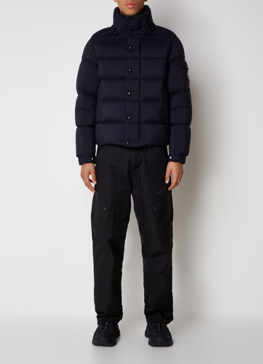 Moncler Vezere puffer jack met donsvulling en afneembare capuchon - voorkant 2 donkerblauw