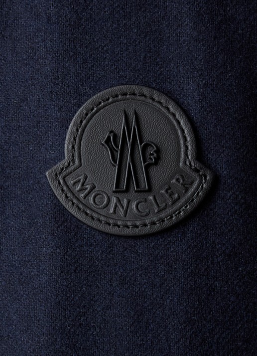 Moncler Villerest bomberjack in kasjmierblend met donsvulling - detail 6 donkerblauw