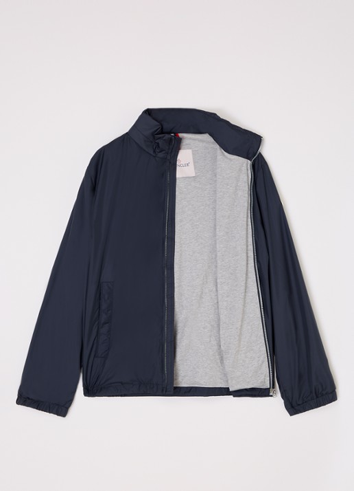Moncler Warne jack met opbergbare capuchon - voorkant 3 donkerblauw