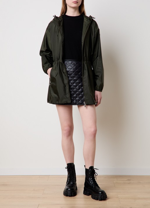 Moncler Wete windjack met capuchon en ritszakken - voorkant 2 bronsgroen