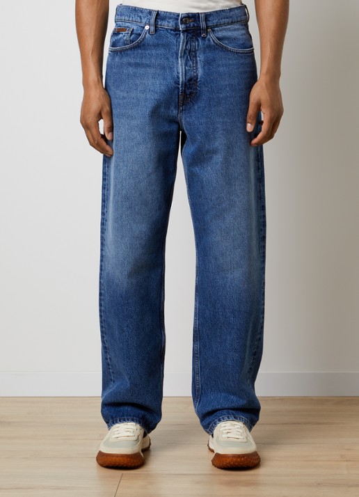 Moncler Wide fit jeans met medium wassing en steekzakken