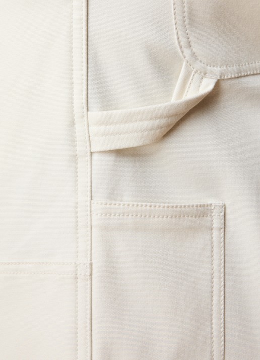 Moncler Wide leg jeans met gekleurde wassing - detail 4 gebroken wit
