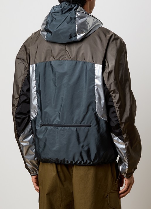 Moncler Windjack met capuchon en ritszakken - achterkant 3 zwart