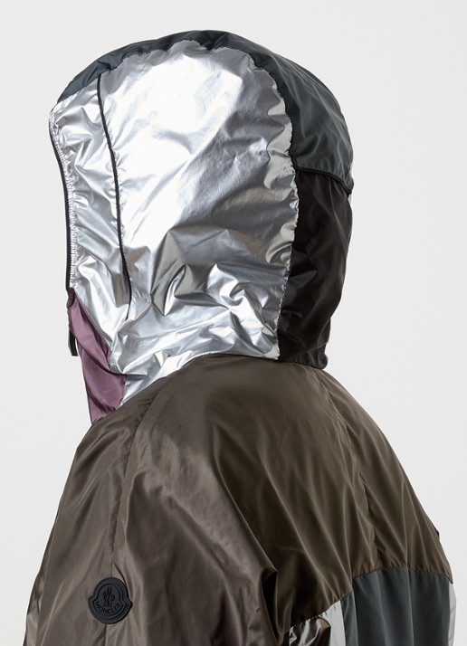 Moncler Windjack met capuchon en ritszakken - detail 6 zwart