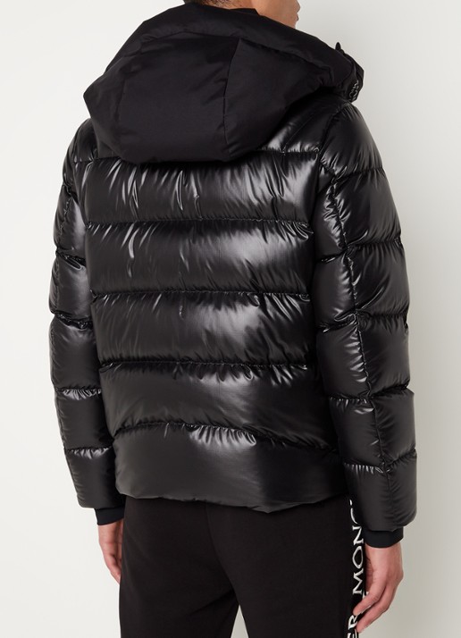 Moncler Zubair puffer jack met donsvulling en afneembare capuchon - achterkant 6 zwart