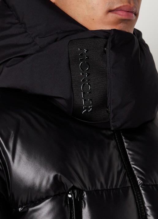Moncler Zubair puffer jack met donsvulling en afneembare capuchon - detail 3 zwart
