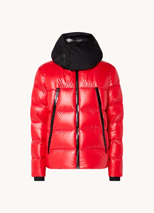 Moncler Zubair puffer jack met donsvulling en afneembare capuchon - voorkant 5 steenrood