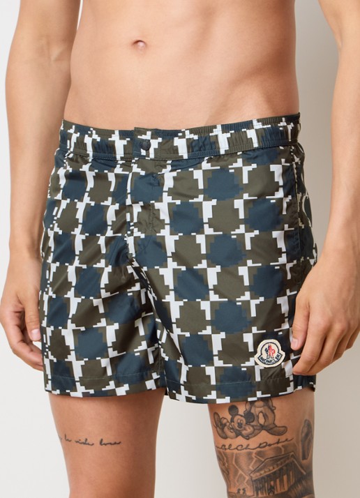 Moncler Zwemshorts met grafische print - detail 2 groen