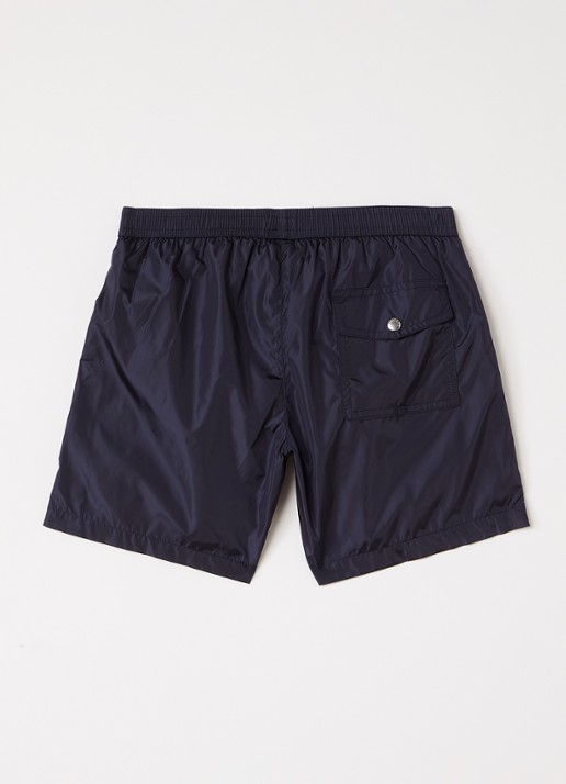 Moncler Zwemshorts met logo - voorkant 2 donkerblauw