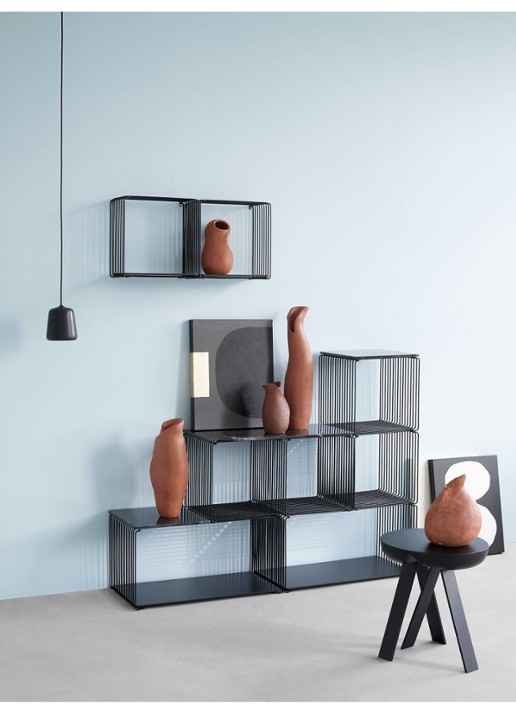 Montana Panton Wire wandkast 34,8 cm - voorkant 6 zwart