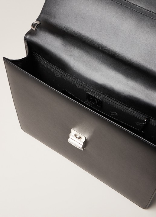 Montblanc Meisterstück Single Gusset businesstas van leer - detail 4 zwart