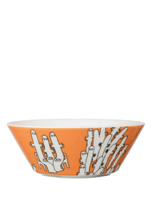 Moomin Arabia Hattifatteners Moomin kom 15 cm - voorkant 2 orange