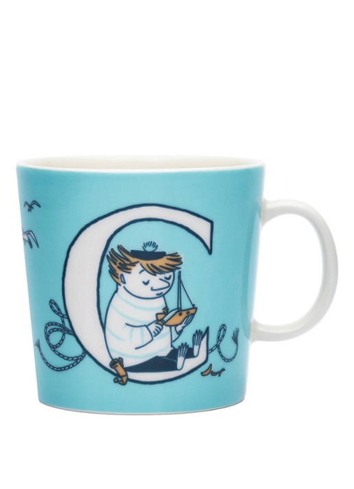 Moomin Arabia Moomin ABC C mok 40 cl - voorkant blauw