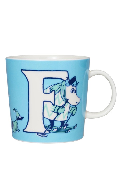 Moomin Arabia Moomin ABC F mok 40 cl - voorkant blauw