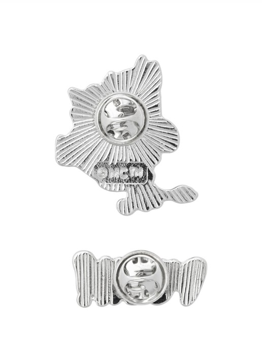 Moomin Arabia Moomin Boss Lady broche set van 2 - achterkant 2 groen