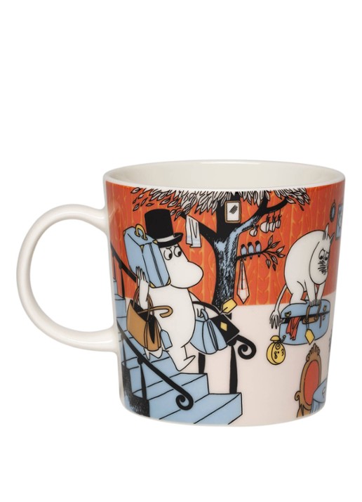 Moomin Arabia Moomin Holiday Rush mok 30 cl - voorkant orange