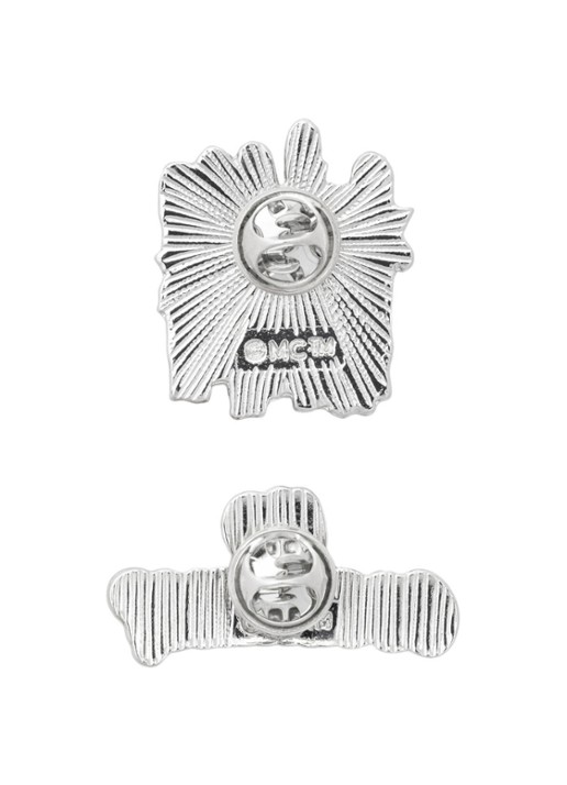 Moomin Arabia Moomin Party Queue broche set van 2 - achterkant orange