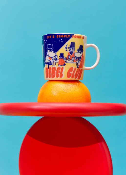 Moomin Arabia Moomin Rebel Club mok 40 cl - detail 2 blauw