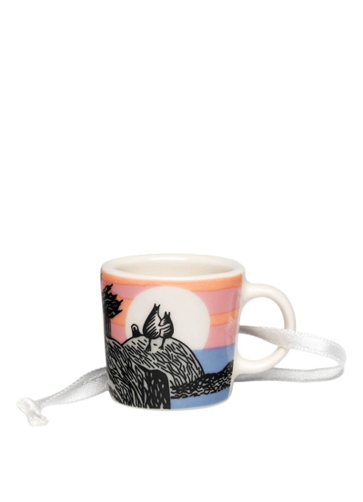 Moomin Arabia Moomin's Day mini mok 4,5 cm set van 4 - voorkant 3 gebroken wit
