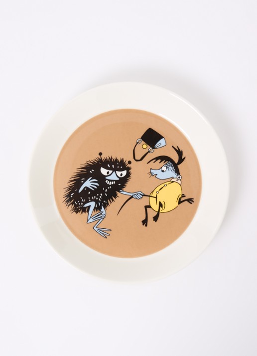 Moomin Arabia Moomin Stinky ontbijtbord 19 cm - voorkant 2 bruin
