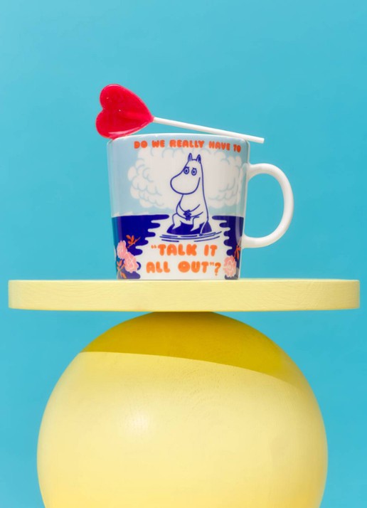 Moomin Arabia Moomin Talk it all Out mok 40 cl - detail 3 blauw