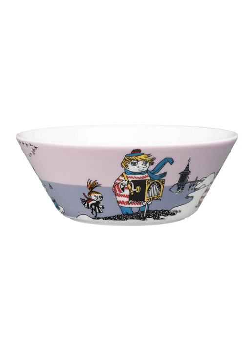 Moomin Arabia Tooticky Moomin kom 15 cm - voorkant 2 lichtpaars