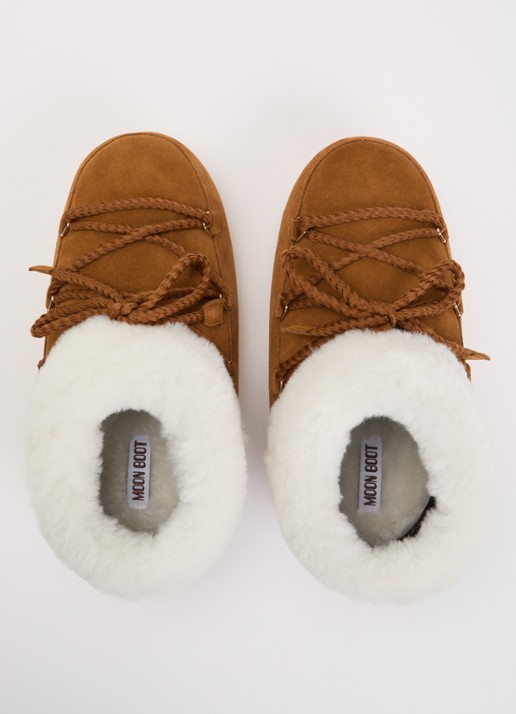 Moon Boot EVX instapper van suède - detail 4 camel